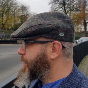 Traditional Irish Tweed Flat Cap - Paddy Cap - Green/Red/Blue Tartan/ Plaid/ Check - 100% Pure New Wool - Padded - HANDMADE IN IRELAND